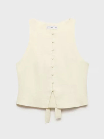 MQTIME  -  Casual Solid Vest Pleated Skirt Set Women Sleeveless Button Patchwork Tops A-line Skirts Sets Female 2025 Summer Beach Lady Suit